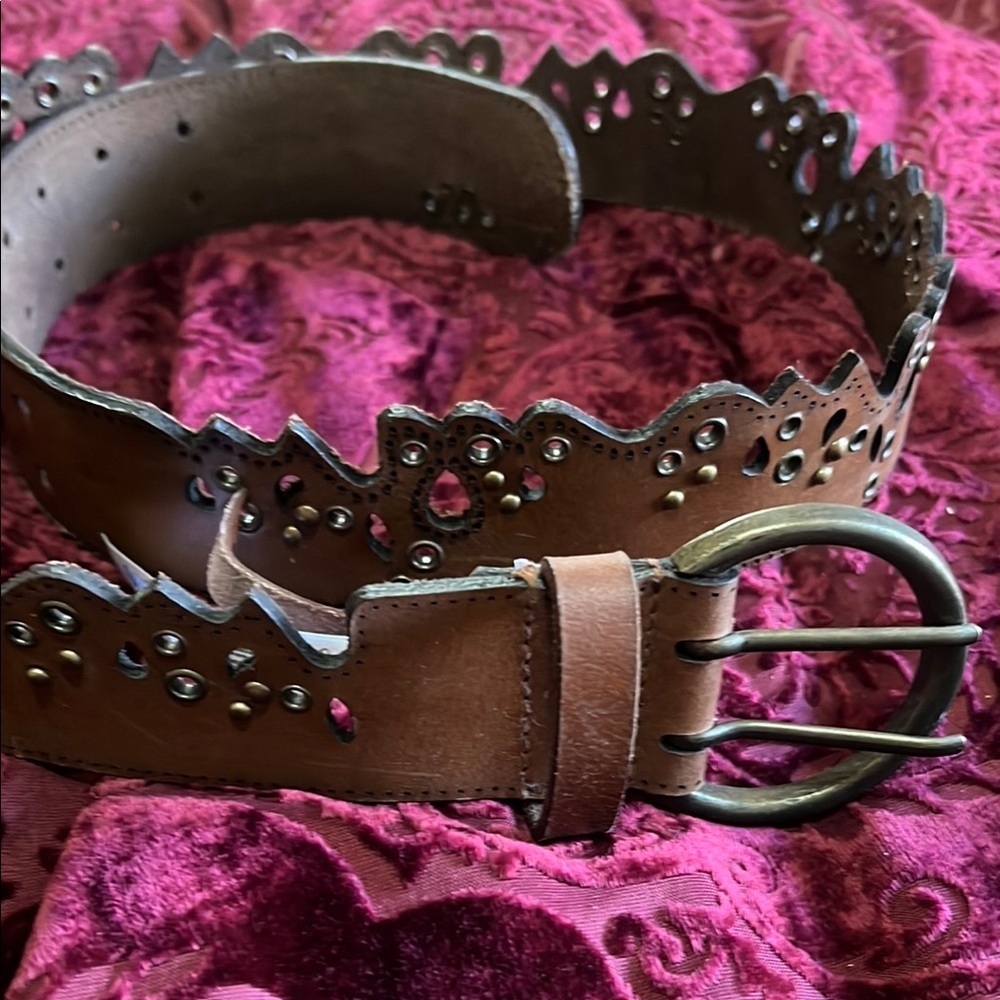 Free People Brown Cutout Belt